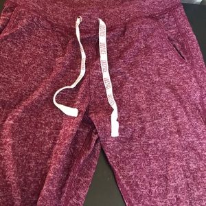 Heathered Burgundy justice joggers